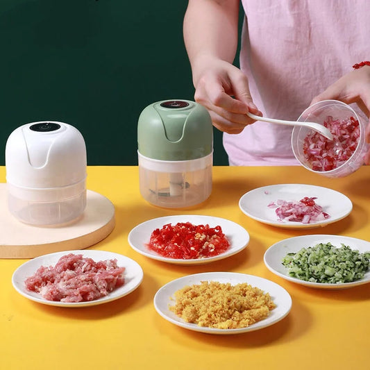 Processador de Alimentos Mini Elétrico USB Portátil