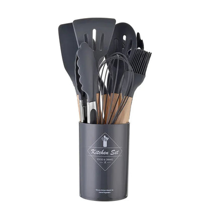 Conjunto de Utensílios de Cozinha 12 Peças de Silicone